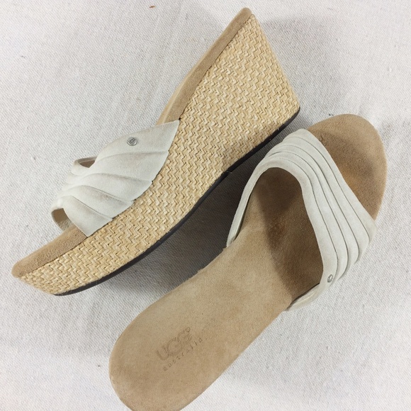 Ugg Cream Wedge Espadrille Sandals- Wedding Ready! - Picture 5 of 8